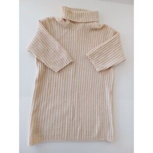 Agnona Cashmere Sweater 42 Size 6 Cream Turtleneck Luxury Old Money Italian
